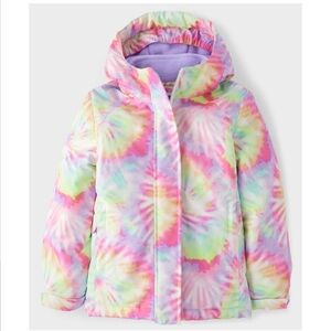 NWOT The Children's Place Girls' Heavy 3 in 1 Winter Jacket‎ XXL 16 Pink Tie-Dye